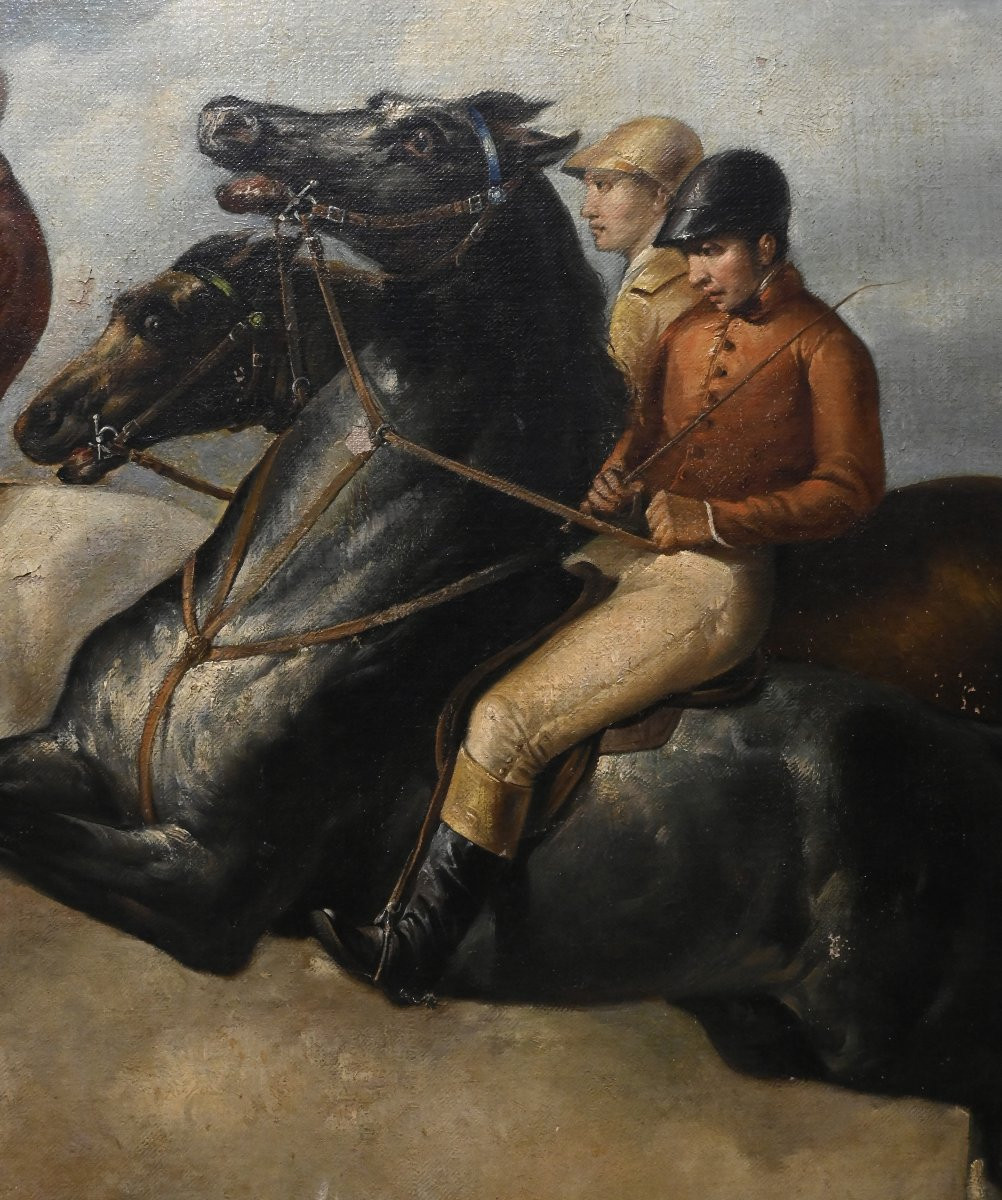 Corsa Di Cavalli - Scuola Italiana - Italia XIX Secolo-photo-2